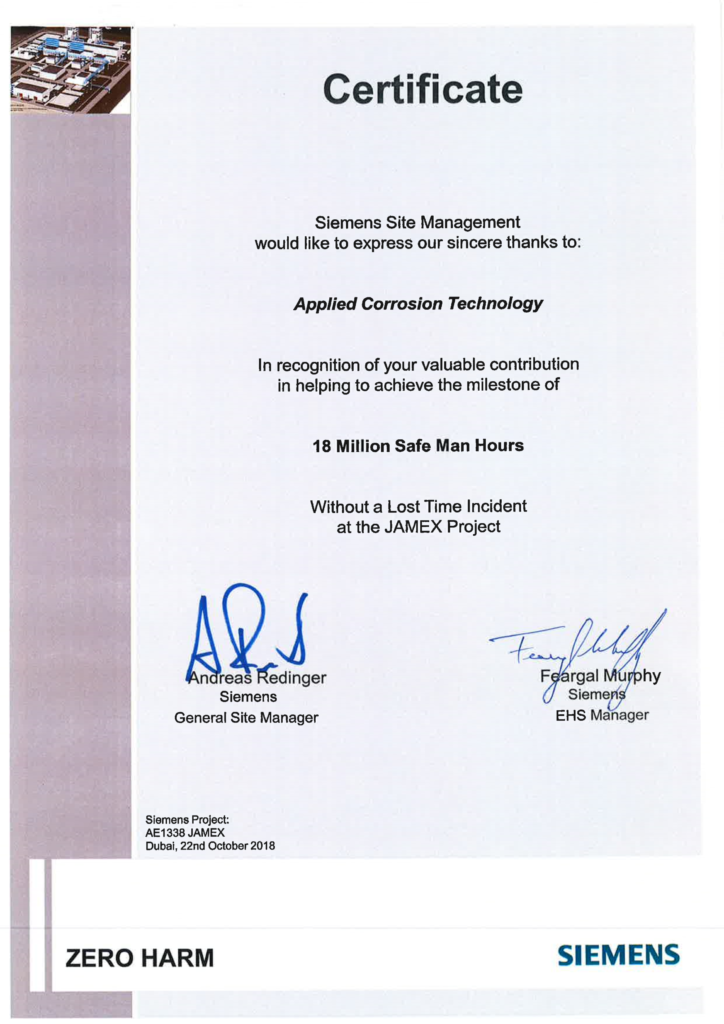 DEWA Appreciation Certificate